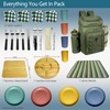 Hap Tim Picnic Basket Backpack for 4 Person with Blanket,