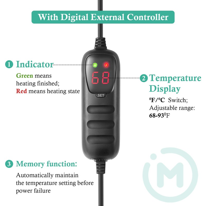 HITOP Aquarium PTC Heater with Controller: 200W 300W 400W Digital