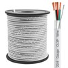 22/4 Shielded Wire 50FT CL3P Jacket Pure Copper Wire, Spool