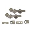 QCAA Solid Brass Dutch Door Bolt, 4", Brushed Satin Nickel,