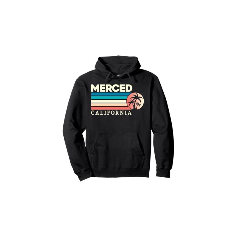 Merced California Retro Pullover Hoodie