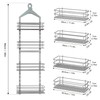 Orimade 4 Tier Adjustable Anti-slip Shower Caddy over Shower Head,Rustproof