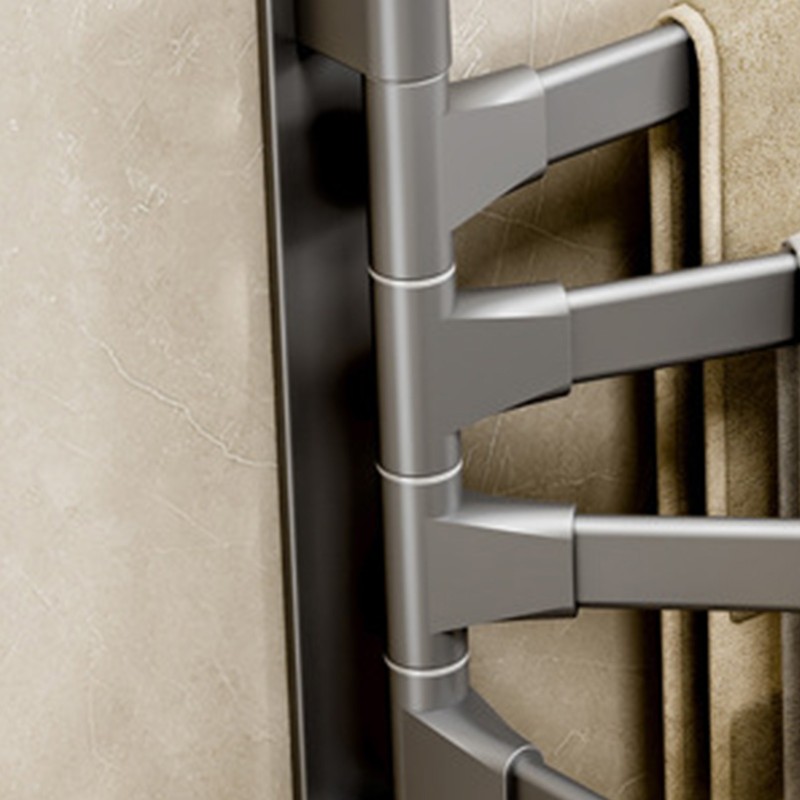 Swivel Towel Rack 4 Arms Thickened Space Aluminum 180 Degrees