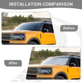 PDKLIN for Bronco Sport Windshield Sun Shade American Flag for Ford Bronco Sport 2021 2022 2023 2024-Present Interior Accessories