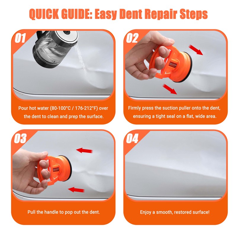 Ovyntremis 2 Pack Heavy Duty Dent Pullers with 5.7CM Suction