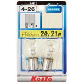 KOITO P4672 Normal Valve 24V 21W P21W Light Color: Clear, 2 Pieces for Direction Indicator, Reverse Light, Indicator Light