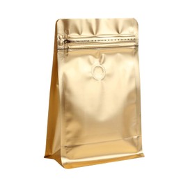 BAAGGNAA 60 Pack High Barrier Stand-Up Coffee Bean Bags with Vented Valve, Matte Metallic Ziplock, Heat-Sealable and Resealable Solid Color Pouches for Food Storage (5.3 * 10.4 inch,1 lb,Golden)