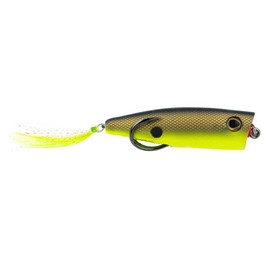 SNAG PROOF Zoo Pop Topwater Super Soft Hollow Body Lure | 3/8 oz, Chartreuse Shad