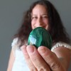 Satin Crystals Malachite Egg Green Real Stone 1.75-2.0 inch