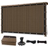 Sunocity 90% Sun Shade Cloth with Grommets, 8'X 20' Mocha