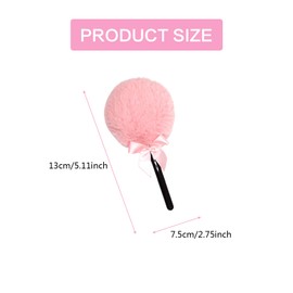 Lollipop Shape Setting Powder Puff,Fluffy Body Powder with Long Handle,Soft Cosmetic Makeup Puffs Women,Cosmetic Applicator for Setting Loose Dusting Blender & BodyPowder Application (pink)