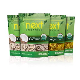 Next Organics Dried Mango and Coconut 6 oz Bag (2 of Each, 4 Total Bags)
