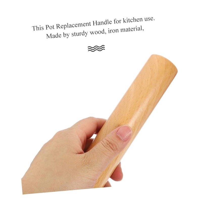 Mikinona Wok Handle Wok Accessories Detachable Handle Cookware Pan Replacement