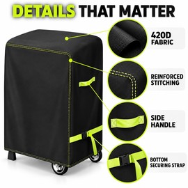 420D Outdoor BBQ Grill Cover for Barbecue Storage – Waterproof, Dustproof Protective Cover, 77 × 70 × 110 cm