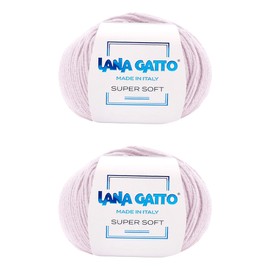 Knitting yarn 100% pure merino virgin wool extra fine, line super soft by Lana Gatto, made in Italy, high-quality yarn for crochet and hand knitting, 100 g, 250 metres (pink - 5284, 2)