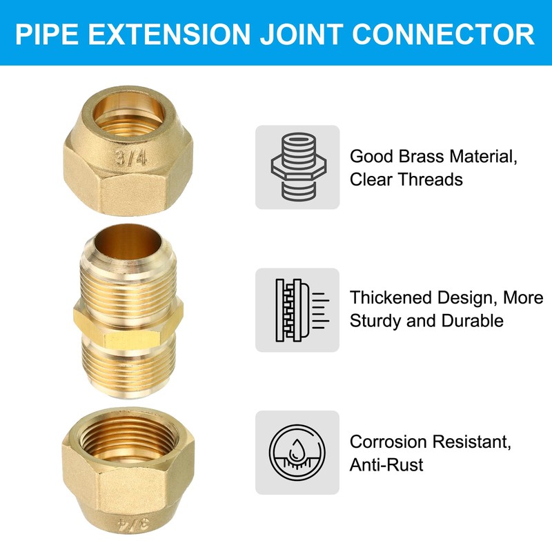 PATIKIL Pipe Extension Joint Connector, 1pcs Free Welding AC Copper