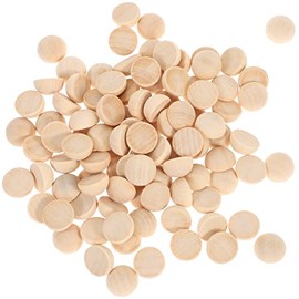 HEALLILY 100pcs Wooden Split Balls Christmas Ornament Crafts Unfinished Half Wooden Ball Mini Hemisphere Half Craft Balls for Kids DIY Craft Projects Arts Supplies 15MM