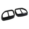 2pcs Gloss Black Car Tail Exhaust Pipe Cover Trim Stainless