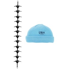 2Stoned Cap-Rack XXL Cap Holder in Black with 12 Clips for Hanging up to 36 Baseball Caps + Accessory, Black (12 clips)