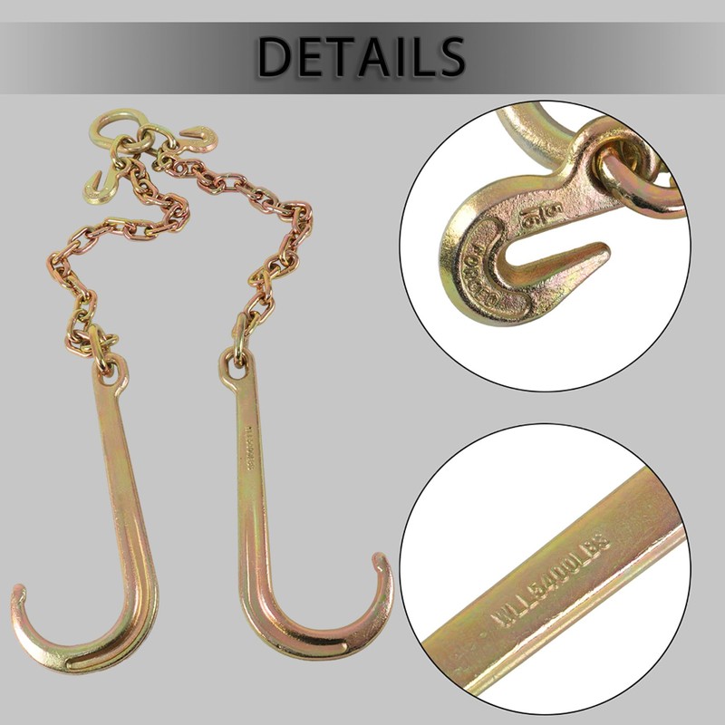 labwork 5/16 X 2 G70 Tow Chain J-Hooks V-Chain Replacement