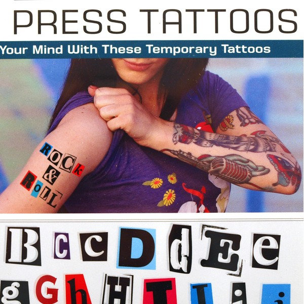 Letter Press Temporary Tattoos (By GAMAGO)