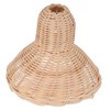 ORFOFE Vintage Rattan Lampshade Boho Style Bedside Lamp Handwoven Wicker