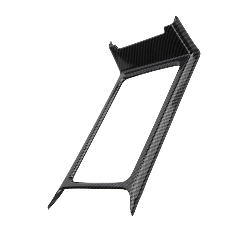 Central Console Water Cup Holder Trim Frame Carbon Fiber Style