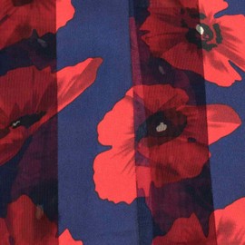 Basic Sense Poppy Scarf lightweight Satin Scarves for Remembrance day, 38 - Navy