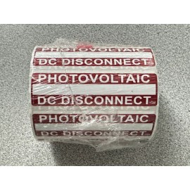 HellermannTyton NEW HellermannTyton 596-00238 Photovoltaic DC Disconnect Labels - Roll of 50