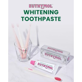 Euthymol EUTHYMOL Whitening Toothpaste (3.7fl oz*3, Pack of 3) - Stain Removal in 2 Weeks, Long-Lasting Freshness for Sensitive Gum & Teeth. Bad Breath, Cavity Prevention. Recyclable Aluminum Tube