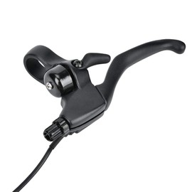 Brake Lever Lightweight Electric Bicycle Brake with Bell Aluminium Alloy (Black)