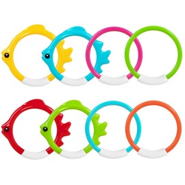 Goorder Pool Toys, 8 Pcs Fish and Circle Diving Rings, Pool Toy for Kids Toddlers, Swimming Toys Set, Underwater Training Toys Diving Games Children's Gifts