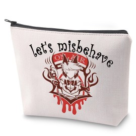 ZJXHPO Anime Cosmetic Bag let's Misbehave Makeup Bag With Zipper The Radio Demon Toiletry Bag Anime Lover Gift (Misbehave)