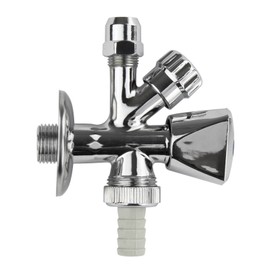 Stabilo-Sanitaer Combination Angle Valve 1/2 Inch x 10 mm Device Valve with Device Connection Combination Valve Double Valve Washing Machine, Dishwasher or Dishwasher