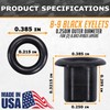 [100 Pack] HolsterSmith Black Coated Eyelets - (#8-9 Length) -