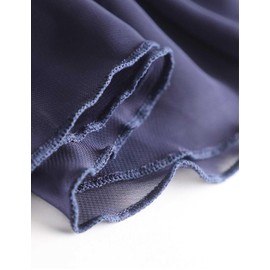 Daydance Navy Women's Dance Skirts Long Sheer Lyrical Wrap Ballet Skirts 82cm Length