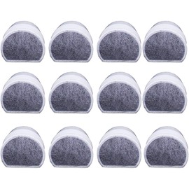 Crystal Pure 12 Packs Replacement Charcoal Filters for PetSafe Drinkwell Avalon/Pagoda/Sedona/PAC19-14088 Pet Water Fountain Dog, Cat Ceramic