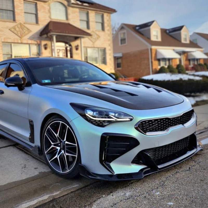 LUC For 2017-2023 KIA Stinger Gloss Blk Front Bumper Vent