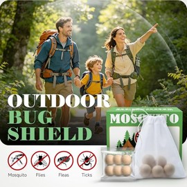 Mosquito Repellent for Patio 46 Balls - Natural Mosquito Repellent Indoor & Outdoor Use, Mosquito Deterrent for Yard - Long Lasting Mosquito Control for Camping, Travel & Home
