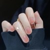 BHIDENAW Nail Tips, Short, 24-piece set, Popular Japanese Style, Cute,