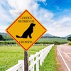 Caution Golden Retriever Xing Retro Aluminum Metal Signs Golden Retriever
