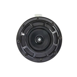 HELLA 003399061 Supertone 24V Low Tone Horn with Black Protective Grill, Single Horn