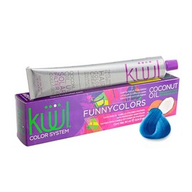 KÜÜL - Color System Funny Colors Tinte Semipermanente Color Azul Neón 90 ml, Coloración Cabello, Filtro UV y Colágeno, Prolonga Intensidad del Color, Aporta Hidratación, Brillo y Sedosidad