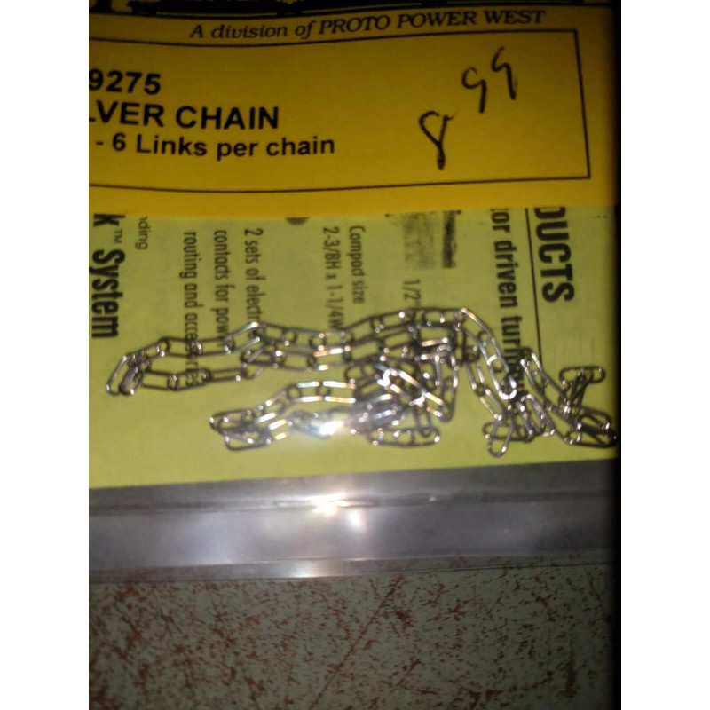 A-line Silver Chain Aline #29275 - 12" Chain, 6 Links