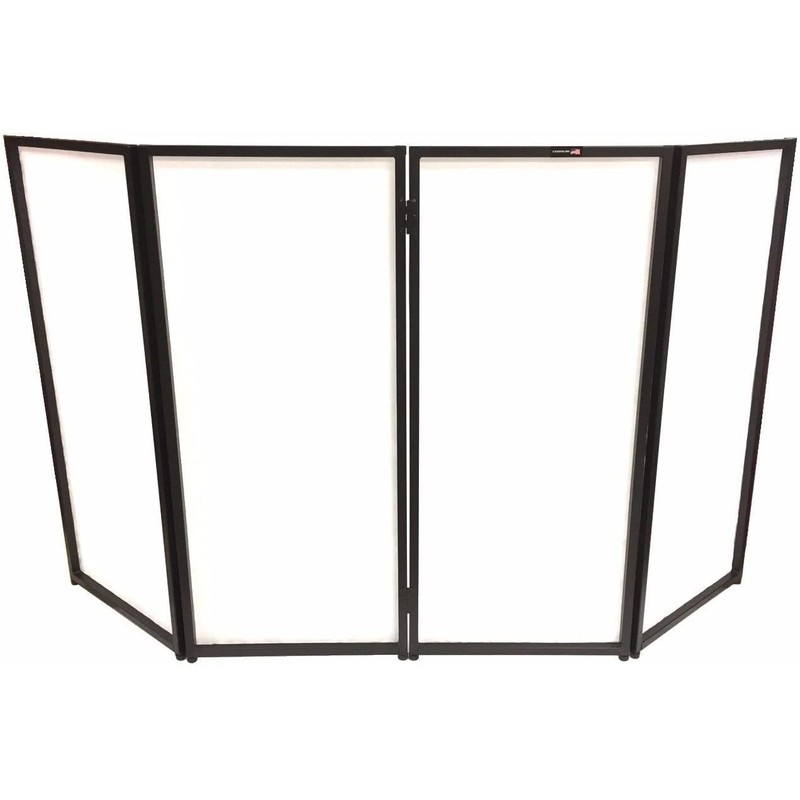 CedarsLink DJ Event Facade White/Black Scrim Metal Frame Booth +