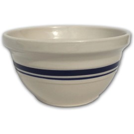 Ohio Stoneware 12" Dominion Mixing Bowl 12 inches, Bristol with navy stripes