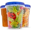 Plastic Food Deli Containers With Twist Top Lids - (32