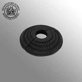 Renovators Supply Manufacturing Aluminum Escutcheon Plate 3.13 in OD Escutcheon 1/2 in IPS Black Radiator Flange