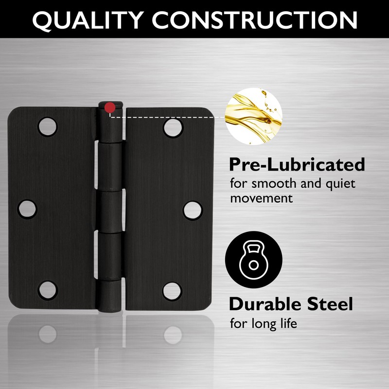 Design House 181388 1/4" Radius Steel Door Hinge Door Hardware