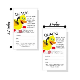 Extended Warranty Cruising Duck Tags | 50 Pack | Oh What Luck You’ve Found a Keep or Hide You Decide Ship Game 2x3.5” | Trying to Reach You Funny | Attach to Rubber Sailor Ducks Medallion Caribbean